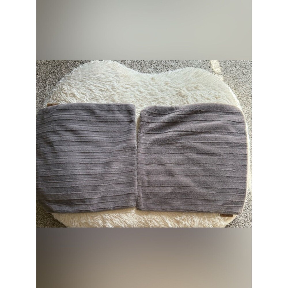 Koolaburra by UGG Gray Faux Fur Pillow Case Set Of 2